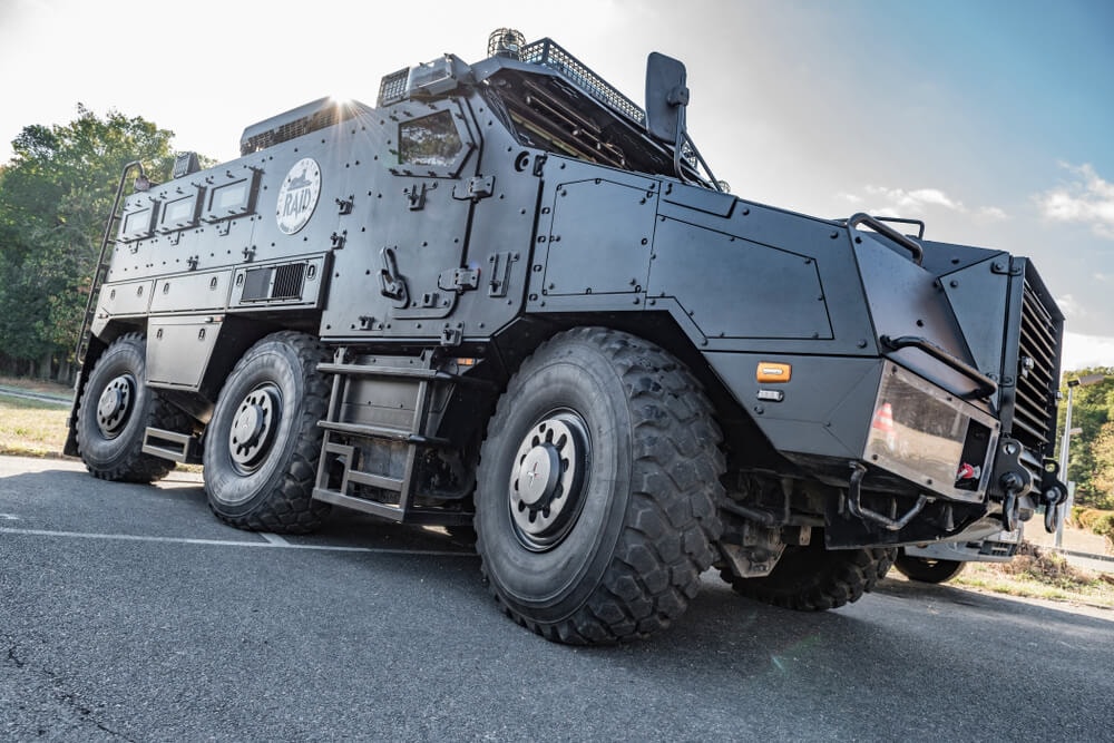 Véhicule blindé Nexter Titus du RAID.